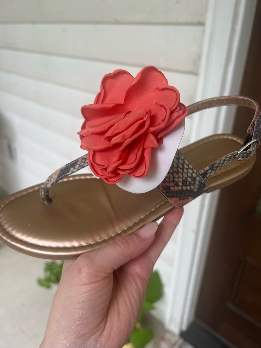 BCBGeneration sandals snakeprint with coral flower - Picture 5 of 6